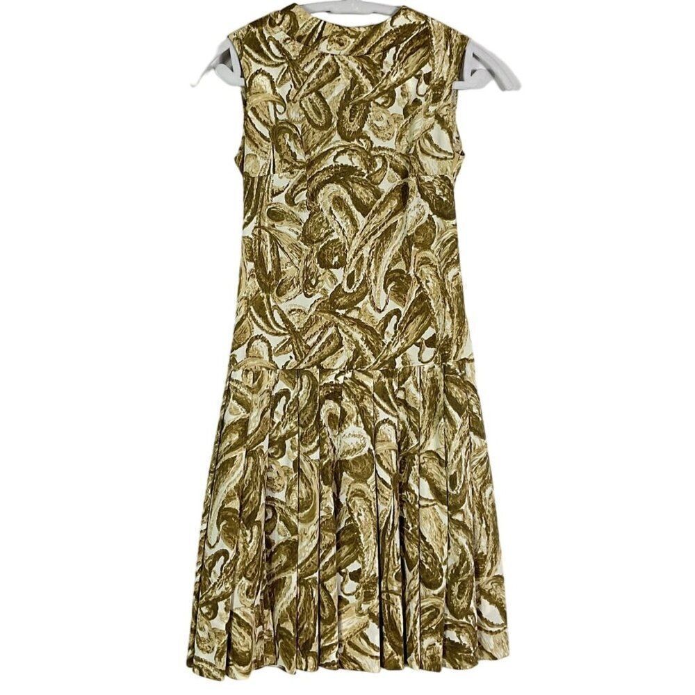 Vintage (1970's) Collector's Items By Anne Fogarty Sleeveless Pleated Dress,